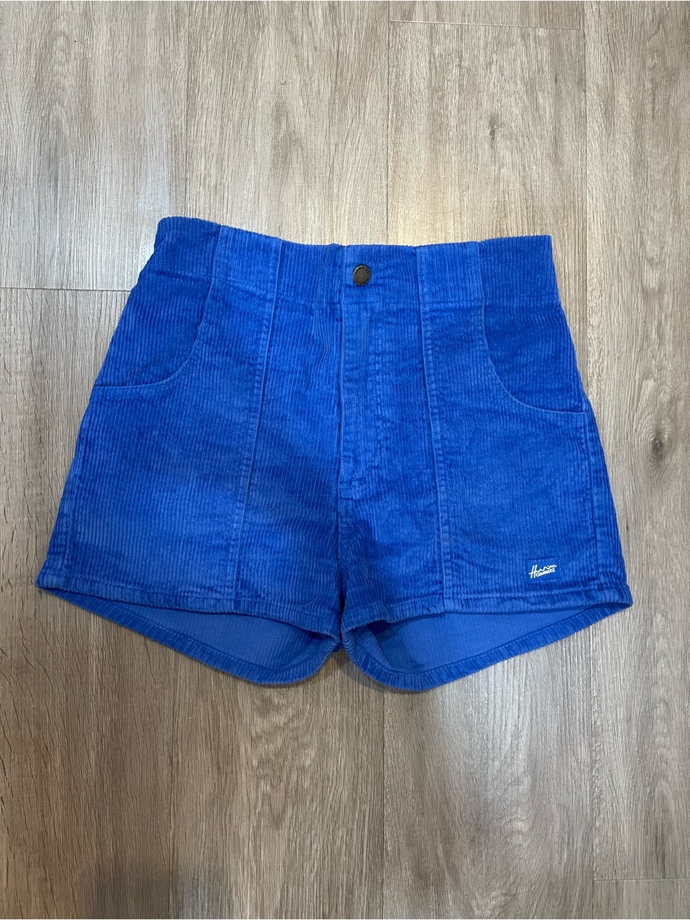 Hammies High-Rise Corduroy Shorts in Royal Blue